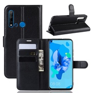 Litchi Leather Phone Case For Huawei Nova 5i 5T 5Z Nova 3i 3 5 Nova3i Nova5i Wallet With Card Slot Holder Flip Case Cover