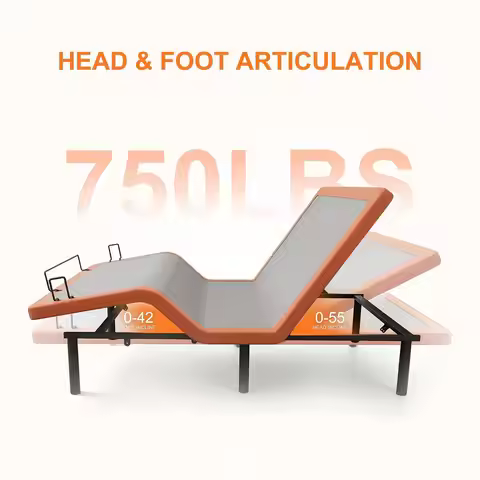 Adjustable Bed Frame - Ergonomic Electric Bed Base, Zero Gravity | APP Control, Wireless Remote, Foo