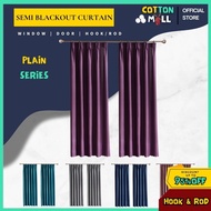 #LBP1 Curtain Plain Cangkuk Semi Blackout Hook Modern Langsir Tingkap Pintu Bilik Sliding Door Curta