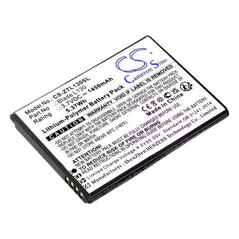 Cameron Sino 3.7V 1450mAh Mobile, SmartPhone Battery Li3816T43p4h604550 for ZTE Blade L130, GRAND MA