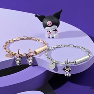 Kuromi 特別版 客製化刻字 方形鋼條手鍊 (2色)