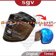 LTD/SGV HELMET VISOR TAJAM/V SHAPE (suitable for all 3pin type helmet) CERMIN TOPI/HELMET VISOR 3 PI