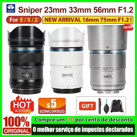 SIRUI Sniper Lens 16mm 23mm 33mm 56mm 75mm F1.2 APS-C Auto Focus Lens For Sony E/Fuji X/Nikon Z Came
