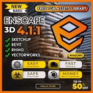 Enscape 3D v4.1.1 FREE 7GB Assets Library For SketchUp/Revit/Rhino/VectorWorks For Windows (64-Bit)