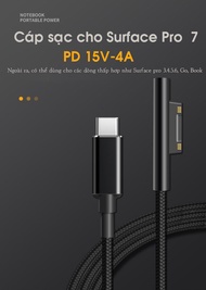Cáp chuyển đổi chân sạc Type C sang Surface Pro 7 pro 3456 Surface Book 12 Laptop - Sạc PD 100W - 15
