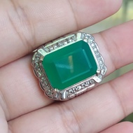 Cincin Batu Akik Zamrud Zambia Asli Natural