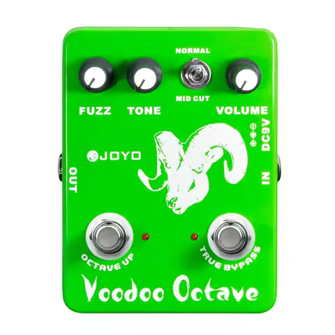 JOYO JF-12 VOODOO OCTAVE Fuzz Octave Guitar Pedal Thick Snarling 60s Rock Tone with Octave Up & Mid-