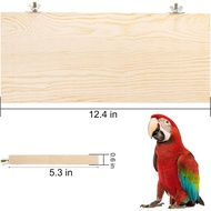 Okllen 3 Pack Bird Perch Stand, Parrot Wood Platform, Natural Wooden Perch Toys Playground Cage for 