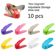 10pcs Adjustable Shoe Organizer Modern Double Shoe Rack Storage Space Saver Shoes Organizers Stand S