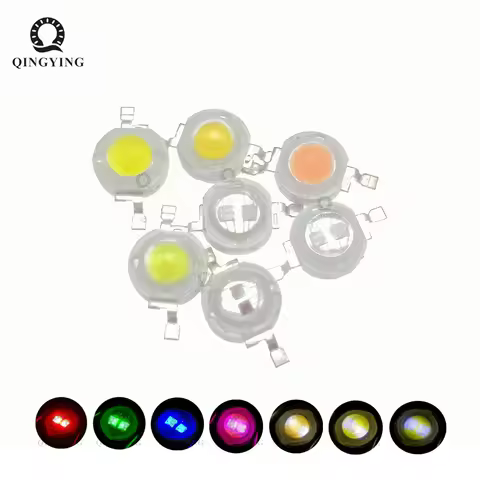 10pcs 3W-5W High Power LED Diodes 2*3W 45mil Chip 2.4-2.6V 3.2-3.6V Warm Cold White Red Green Blue Y