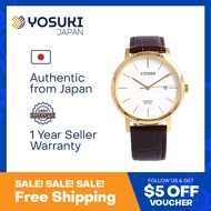 CITIZEN Quartz BI5072-01A Leather Gold Wrist Watch For Men from YOSUKI JAPAN