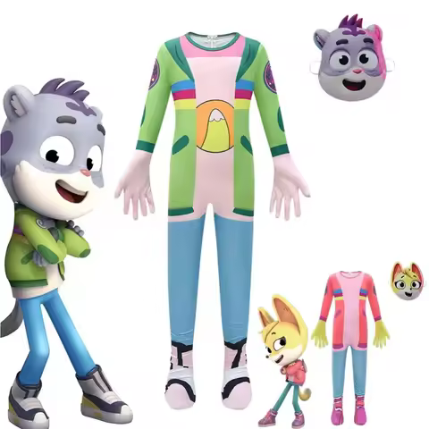 Children The Creature Cases Costume Anime Cosplay Sam Snow Bodysuit Kit Casey Jumpsuit Mask Boys Cos