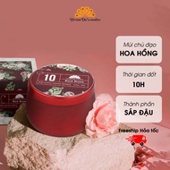 Nến Thơm Cao Cấp 𝐑𝐞𝐝 𝐑𝐨𝐬𝐞 10 VIVIAN Vivian Vus Candles Hũ 100gr Mùi Hương Hoa Hồng - Nến Thơm Vintag
