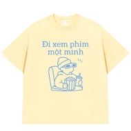 COD (Delivery within 24 hours)MIEMIE. Silly Funny T-Shirt - Watch Movies Alone - Text Trend Quotes L