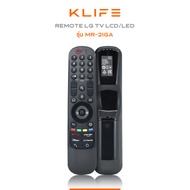 รีโมททีวีแอลจี LG รุ่น MR-21GA รองรับใช้งานคำสั่งเสียง มีปุ่ม Netflix Prime Video Disney+ ใช้ได้ทั้ง