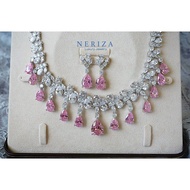 Neriza Jewelry/ชุดเครื่องประดับเพชรสังเคราะห์ประกายเทียบเท่าเพชรแท้ จัดส่งฟรีพร้อมกล่อง NZC017