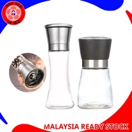 SayYes Grinder Black Pepper Mill Manual Glass Stainless Steel Adjustable Sealed Pot Salt Pengisar La