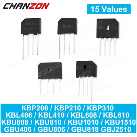 Diode Bridge Rectifier KBP206 KBP210 KBP310 KBL406 KBL410 KBL608 KBL610 KBU808 KBU810 KBU1010 KBU151