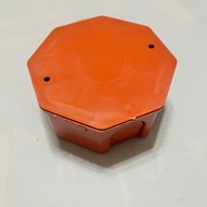 50pcs Heavy Duty PVC Octagonal Orange Junction Box with Cover for Electrical Wiring and Home Improve