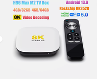 (Hộp + từ xa) h96 max m2 android 13 tv box 4g 32g rk3528 wifi6 1000m h.265 4k hdr tv box h96 max m2