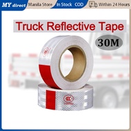 30M Truck Arrow Reflective Tape Safety Warning Marker Sticker Waterproof Strong Paste