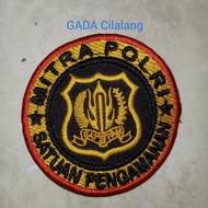 Logo satpam mitra polri bordir
