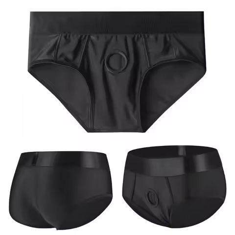 Strap on Harness Panties Underwear, Strap-on Strapless Harness Boxers Brief for Men Women, Unisex St