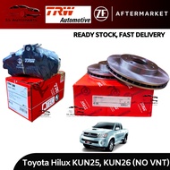 TRW Toyota Hilux Kun25/Kun26 (No VNT) - (297.2 MM) 6 Holes Front (Depan) Disc Rotor & Disc Pad Set