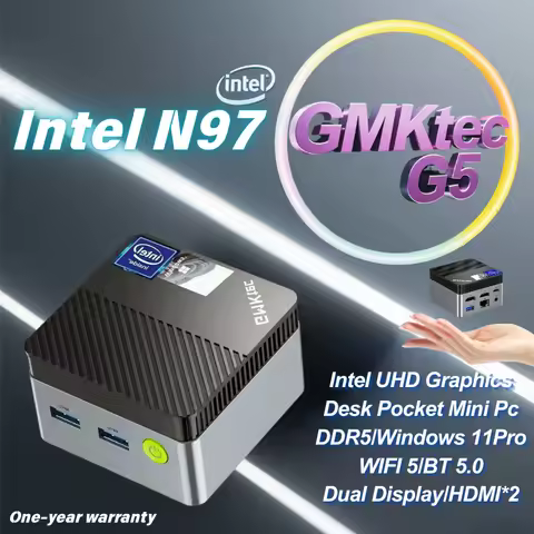 GMKtec G5 Alder Lake N97 MINI PC Windows 11 Pro DDR5 4800Mhz 12GB 512GB M.2 2242 SATA WIFI5 BT4.2 SS