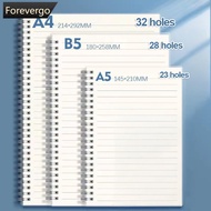 FOREVERGO A4/B5 Spiral Notebook Grid/Lined/Blank Writing Book Thick Paper Notepad for Students Offic