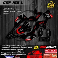 DC 538 FULLBODY MOTORCYCLE DECAL STICKER CRF 150 L SIMPLE THEME GEICO COOL REQUEST/COSTUM
