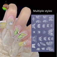 Nebaby Nail Carving Mold Butterfly Silicone 3D Nail Stamping Plate Nail Stencils Tools DIY UV Gel Ma