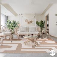 Living With Style - Modern Beige Floor Rug Carpet Premium / Karpet Ruang Tamu Model Nordic / Alas La