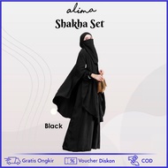 Shakha Dress Wanita Gamis Syari Set Khimar Cadar Polos Wolfis Oxford Remaja Daily Baju Muslimah Perempuan Premium Mewah Modern