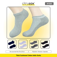 CITRUSOX Thick Sole Cushioned Moisture Wicking Ankle Socks (25-28 cm, EU 41-45) #1333