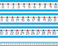 Carson Dellosa Student Number Line Set, 0-30 Number Recognition, Sequencing, Counting, Color-Coded E