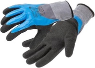 Högert Technik FILS 3/4 Nitrile Coated Protective Gloves, Foam Nitrile, Blue/Grey/Black, Size 9, Abr