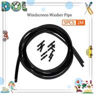 5pcs 2m Windscreen Washer Pipe Universal Rubber Car Windshield Washer Water Pipe Connectors Tools