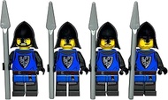 LEGO Knight Mini Figures 4 Falcon Knights Figures Black Falcon Knights (Right 3) - Collector's Set f
