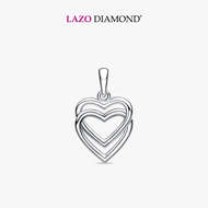 LAZO DIAMOND Entwined Hearts Pendant in 375/9K White Gold