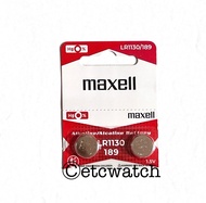 ถ่านกระดุม ถ่านเครื่องคิดเลข Maxell LR1130 / AG10 / 189 / LR54 2 ก้อน