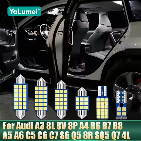 For Audi A3 8L 8V 8P S3 RS3 A4 B6 B7 B8 S4 A5 S5 A6 C5 C6 C7 S6 Q5 8R SQ5 Q7 4L Car Interior LED Lam