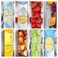 [Hot Sale Fruit 3D Self Adhesive Dishwasher Refrigerator Wrap Freezer Sticker Kid 39;s Art Fridge Door Cover Wallpaper Kitchen Accessories