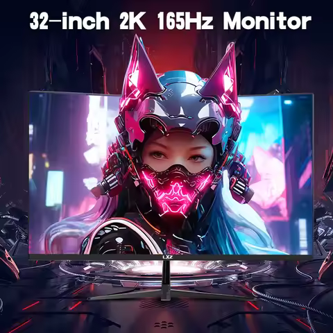 LXZ Curved 32 Inch Gaming Monitor 1800R, 2K QHD 165hz Frameless Display 99% sRGB, 178°Wide Viewing A