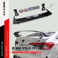 HONDA CIVIC RS ACCESSORIES - WING SPOILER TYPE R FL5 FOR HONDA NEW CIVIC RS FE 2022+