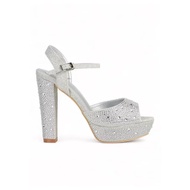 Preloved Heels tinggi 12cm silver