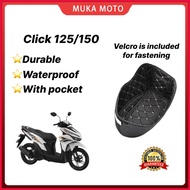 ✆ ◧ ☾ Motorcycle Ubox Cover Leather Compartment Cover for Honda Click 125 Accessories Waterproof