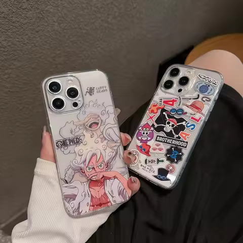 Cute Cartoon 3D Anime O-One P-Piece Luffy Clear TPU Phone Case For iPhone 11 12 13 14 15 16 17 Pro M