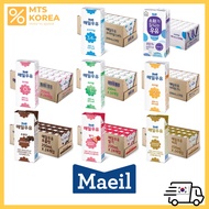 Korea Maeil Sterilized milk (Original, Low Fat, 0% Fat, Choco, Strawberry, Coffee)