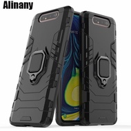 SAMSUNG A80 CASE RUGGED ARMOR ROBOT STANDING IRING CASE